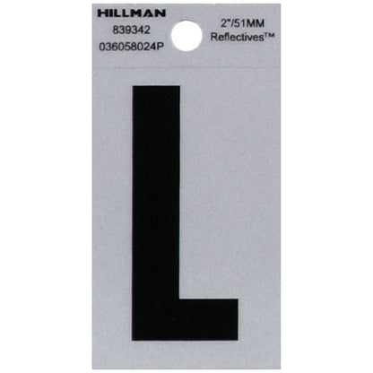 2" Blk/slv L ADHV 1PC - Pack of 6