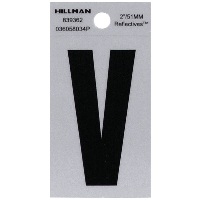 2" Blk/slv V ADHV 1PC - Pack of 6