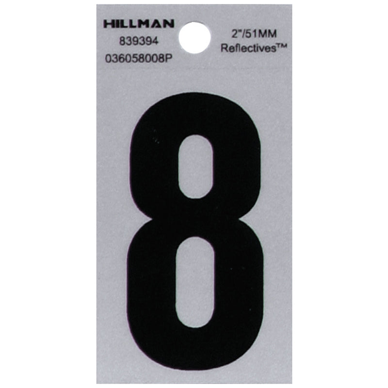 2" Blk/slv #8 ADHV 1PC - Pack of 6