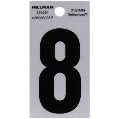 2" Blk/slv #8 ADHV 1PC - Pack of 6