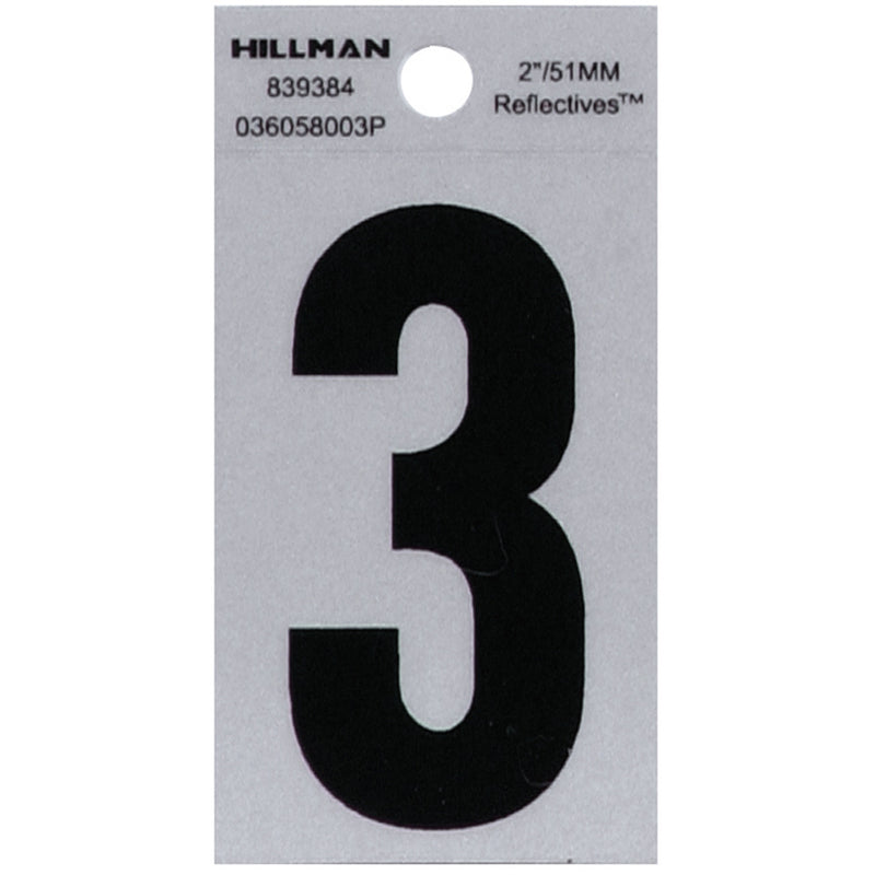 2" Blk/slv #3 ADHV 1PC - Pack of 6