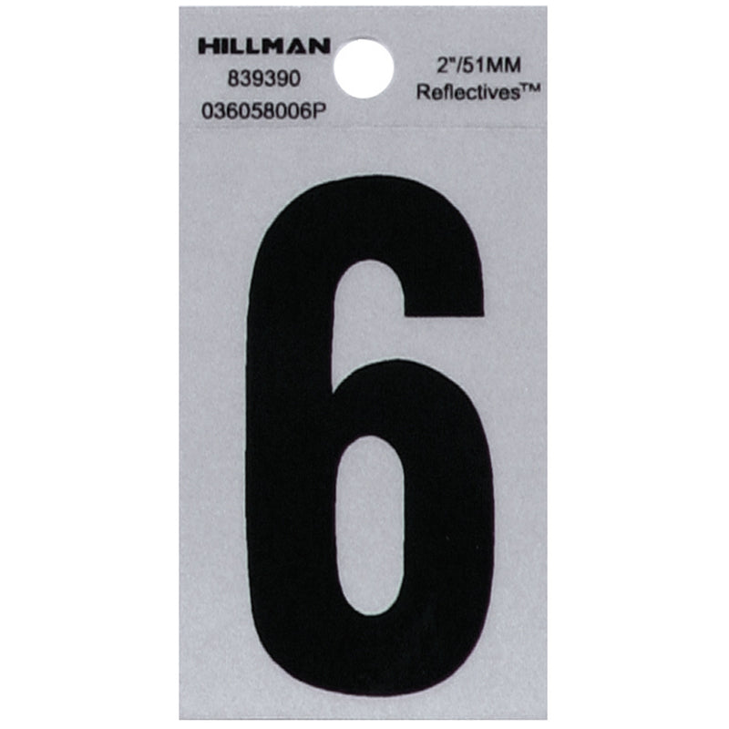 2" Blk/slv #6 ADHV 1PC - Pack of 6