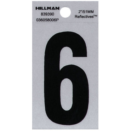 2" Blk/slv #6 ADHV 1PC - Pack of 6