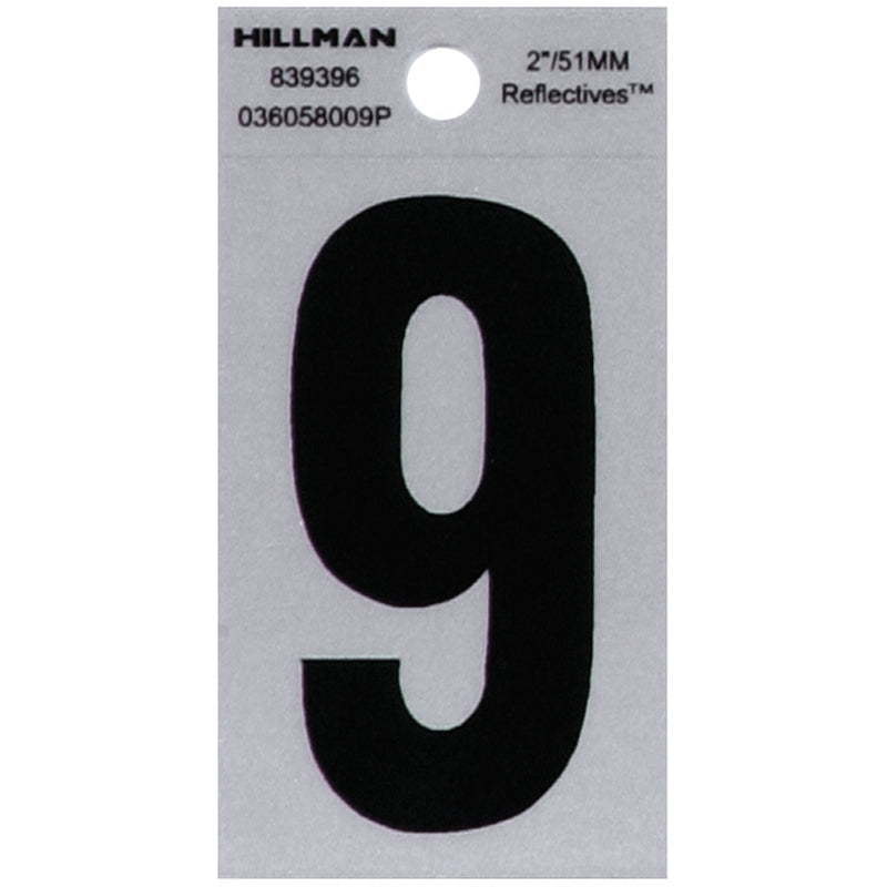 2" Blk/slv #9 ADHV 1PC - Pack of 6