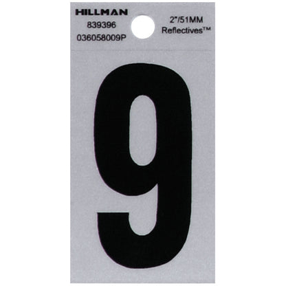 2" Blk/slv #9 ADHV 1PC - Pack of 6