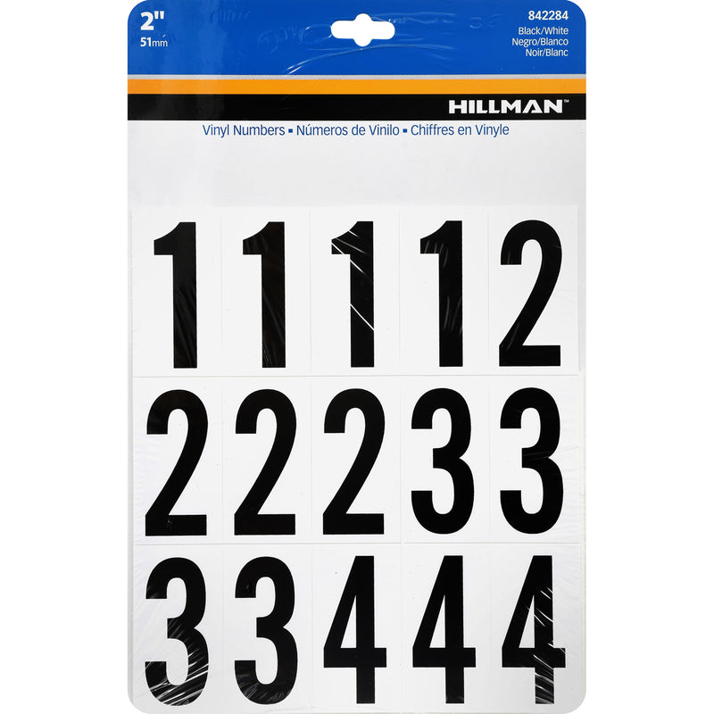 2" Bk/wt NUMBER SET 35PC - Pack of 6