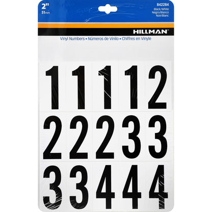 2" Bk/wt NUMBER SET 35PC - Pack of 6
