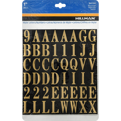 1" GLD LETTR # SET 112PC - Pack of 6