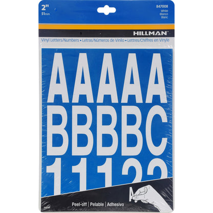 2" WHT LETTR # SET 205PC - Pack of 6