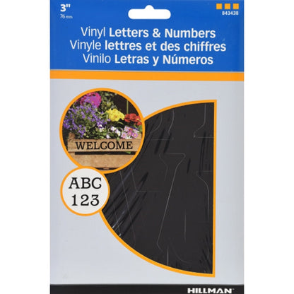 3" BLK 0-9A-Z ADHV 91PC - Pack of 6