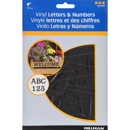 4" BLK 0-9 A-Z ADHV 88PC - Pack of 6