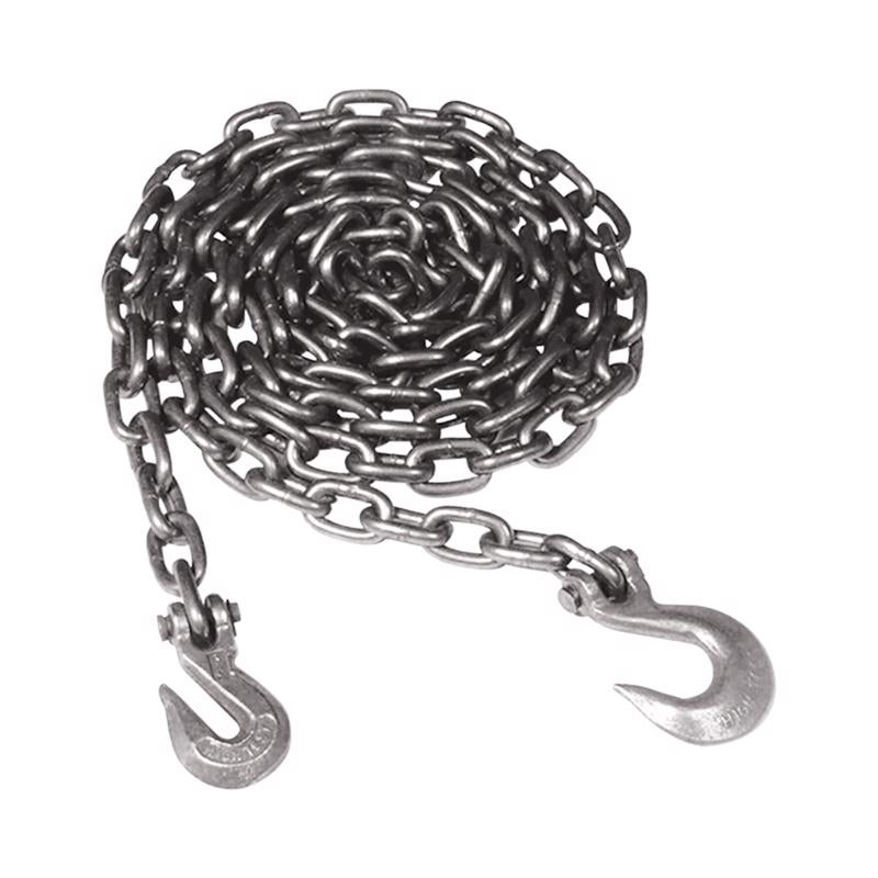 Emery Jensen 14-foot log and tow chains, assembled, steel construction, packed in a set of six, suitable for heavy-duty hauling.
