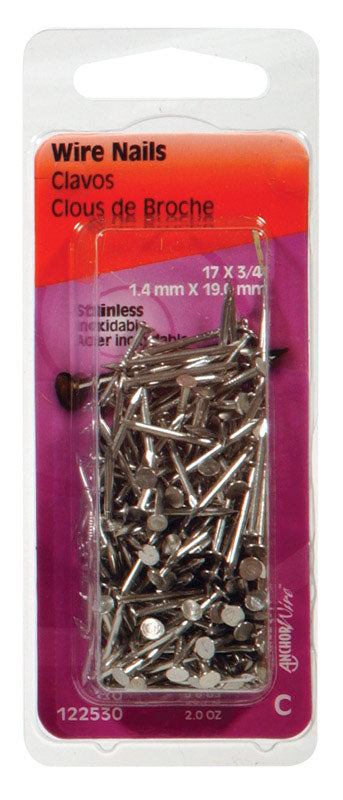 NAIL 3/4X17 STAINLESS - Pack of 6