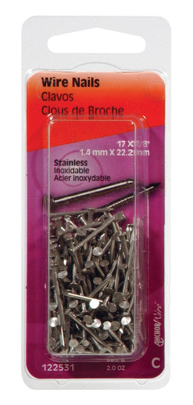 NAIL 7/8X17 STAINLESS - Pack of 6