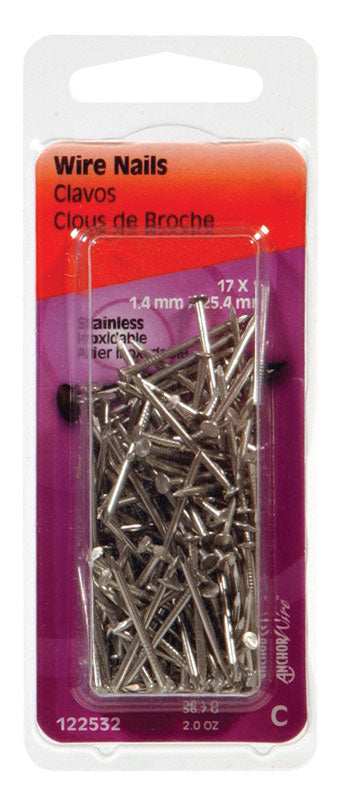 NAIL 1"X17 STAINLESS - Pack of 6