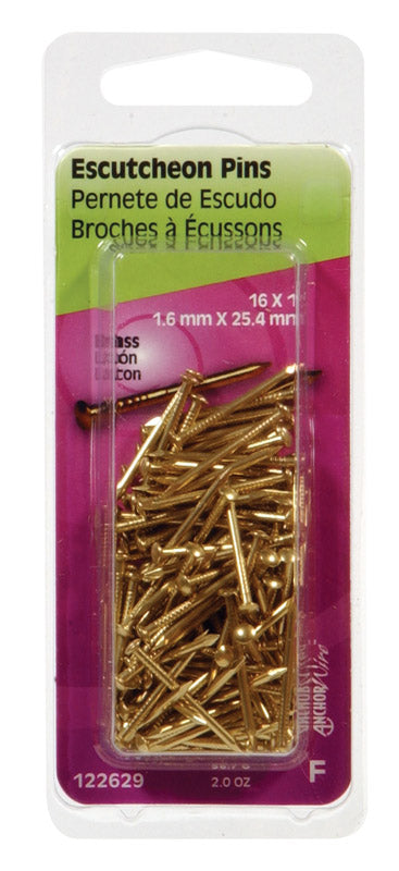 ESCUTCHEON PIN 1"X16BRS - Pack of 6