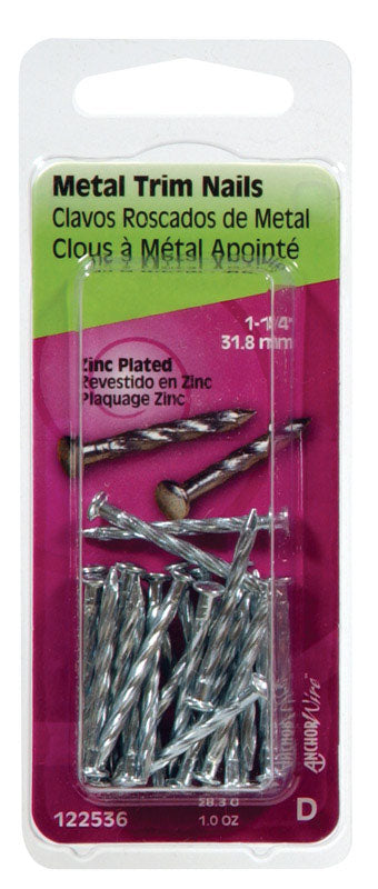 NAIL 1-1/4"METL TRIM ZP - Pack of 6