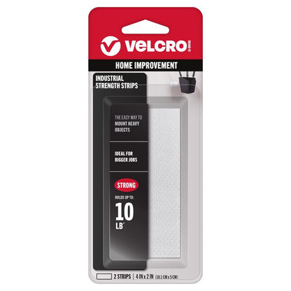 VELCRO 2"X4"IND STR WHT - Pack of 6