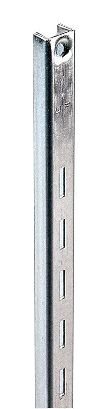Set of 10 Emery Jensen 4-foot standard shelf standards and brackets for sturdy shelving installation.