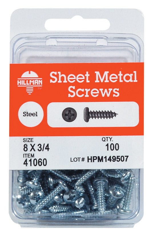 Pack of five Emery Jensen SMTL SCRW PHL 10X2-inch sheet metal screws for durable fastening and metalwork projects.