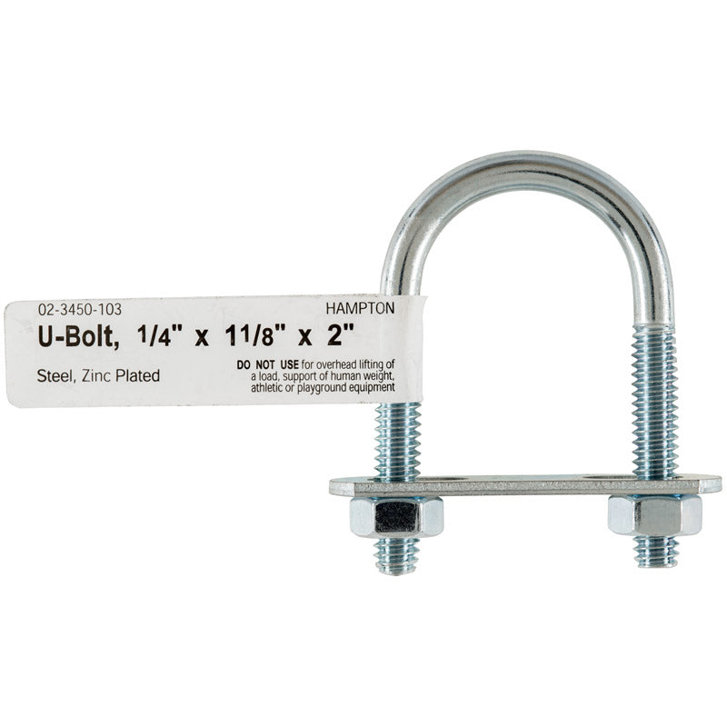 BOLT U 1/4"X1-1/8"X2" - Pack of 10