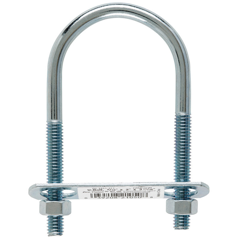 U-bolt 5/16"X2"X3.69"ZN - Pack of 10