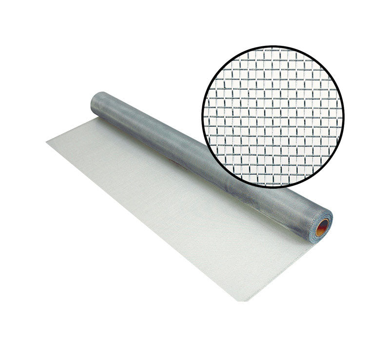 Set of four Emery Jensen aluminum mini roll screens, 48x25 inches, bright finish, ideal for outdoor or garden applications
