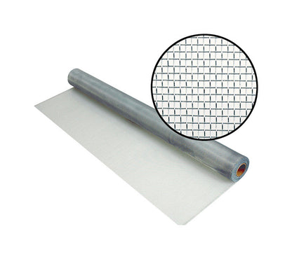 Set of four Emery Jensen aluminum mini roll screens, 48x25 inches, bright finish, ideal for outdoor or garden applications