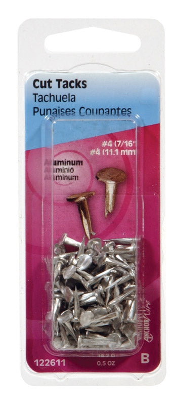 Box of Emery Jensen Tack Cut Aluminum Staples #6x1/2 inch, 0.5 oz pack of 6, suitable for stapling tasks
