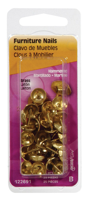 NAIL FURN HAMR BRS PK25 - Pack of 6