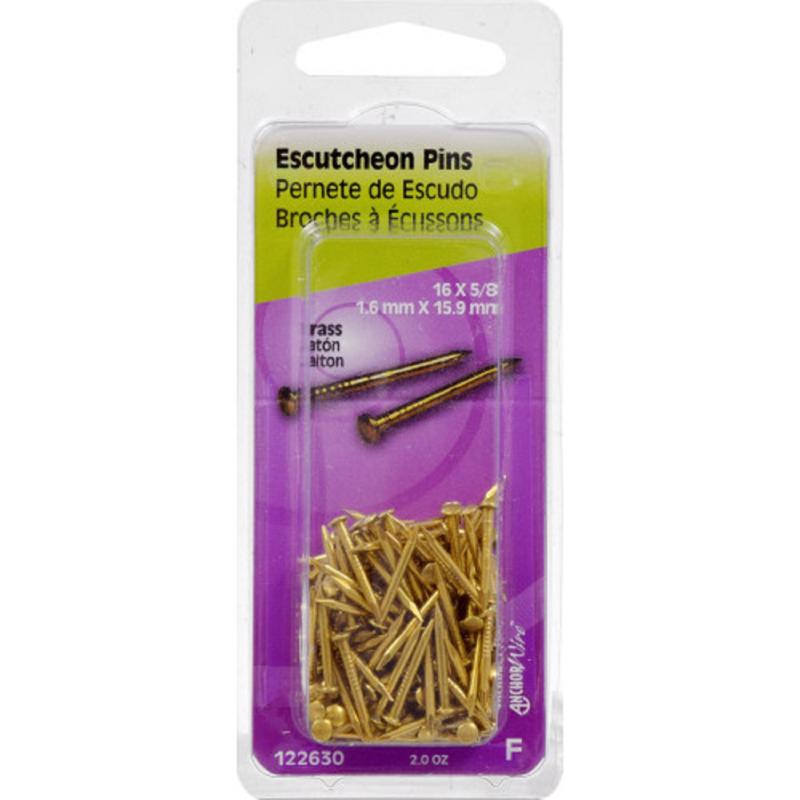 ESCUTCHEON PIN5/8"X16BRS - Pack of 6
