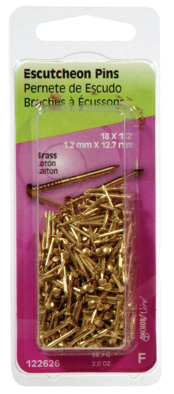 ESCUTCHEON PIN3/4"X16BRS - Pack of 6
