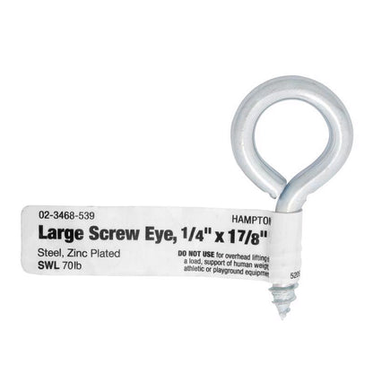 SCREWEYE LG 1/4"X1-7/8" - Pack of 50