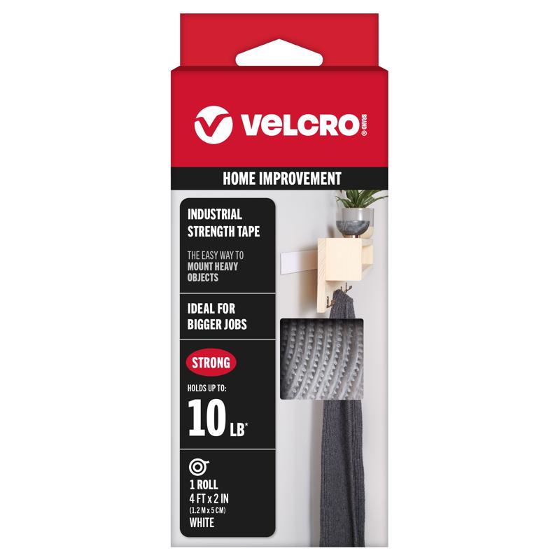 VELCRO 2"X4' INDUSTL WHT - Pack of 2
