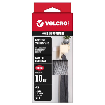 VELCRO 2"X4' INDUSTL WHT - Pack of 2