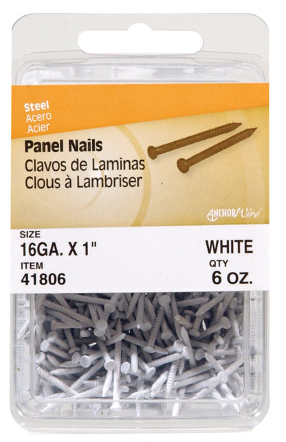 PANEL NAIL 1" WHITE 6OZ - Pack of 5