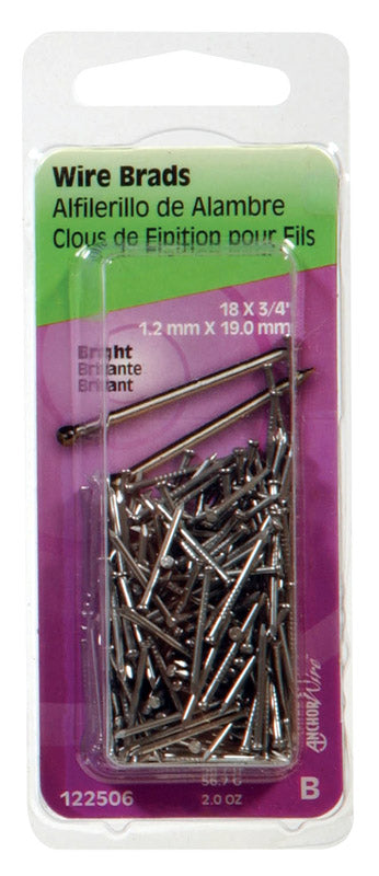 BRAD STEEL 3/4X18 2OZ - Pack of 6