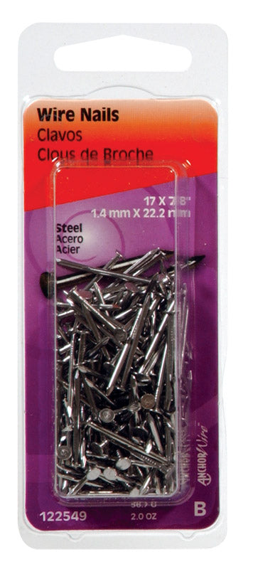 NAIL STEEL 7/8X17 2OZ - Pack of 6