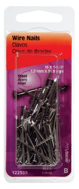 NAIL STEEL 1-1/4X16 1.75 - Pack of 6