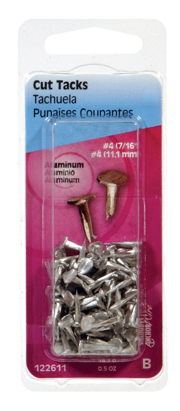 TACKS ALUMINUM1/2 OZ #4 - Pack of 6