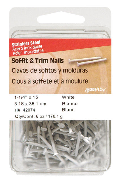 STEEL NAIL 1.25" WHT 6OZ - Pack of 5