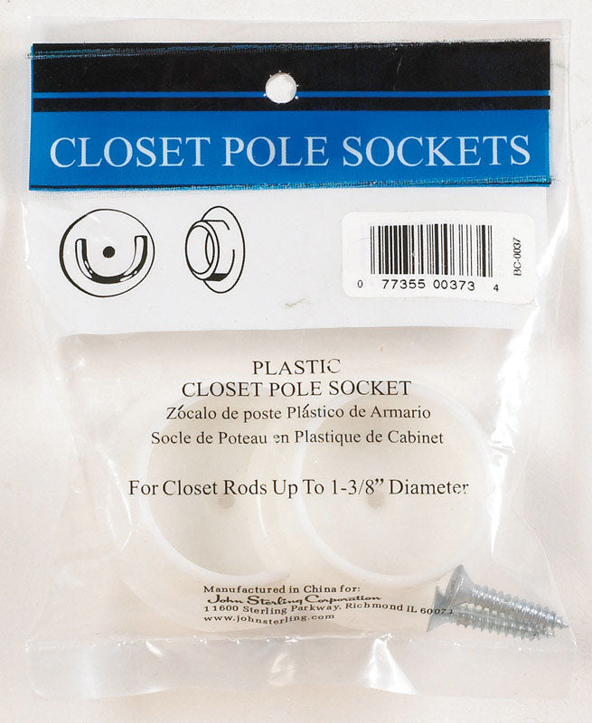 SOCKET POLE 1-3/8" WHITE - Pack of 25