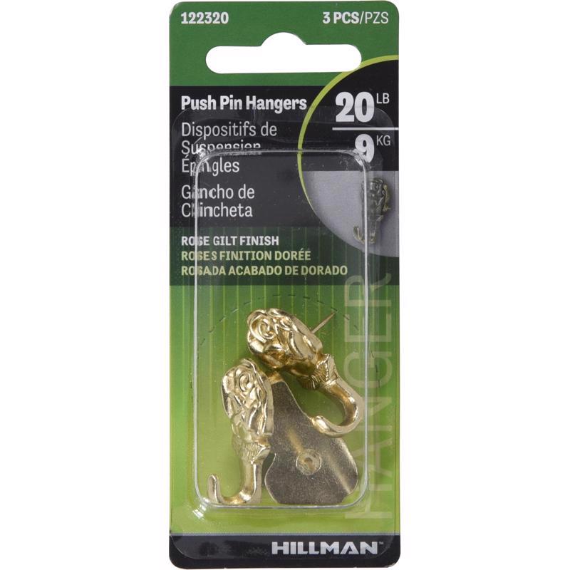 PUSH PIN ROSE GILT CD3 - Pack of 10