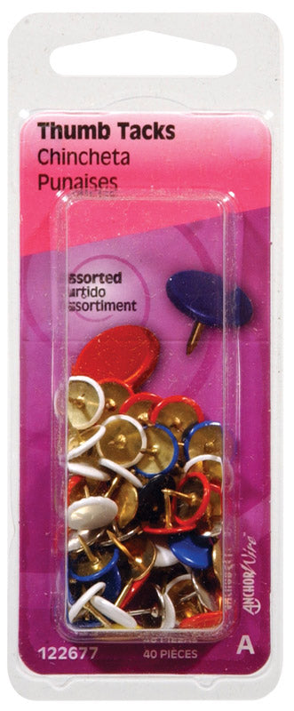 THUMB TACKS ASST CD40 - Pack of 6