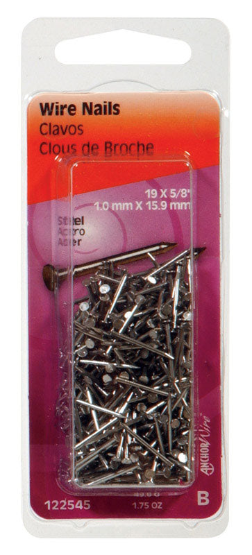 NAIL 5/8X19 STEEL 1.75oz - Pack of 6
