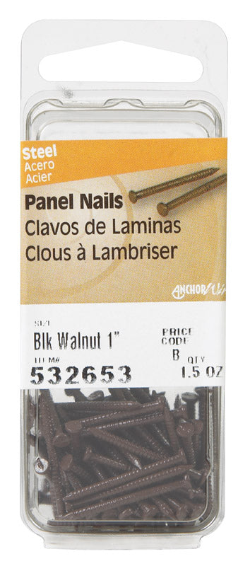 PANEL NAIL 1"BLKWLNT - Pack of 6