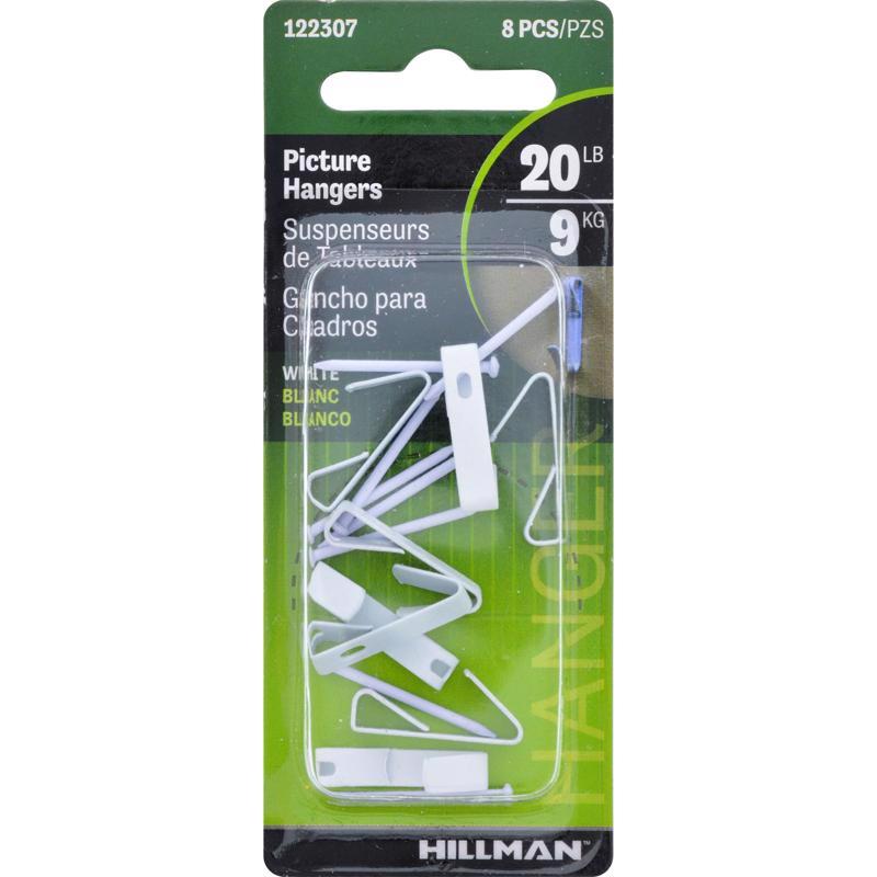 PCTR HNGR WHT 20# 8PK - Pack of 10