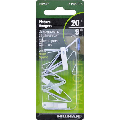PCTR HNGR WHT 20# 8PK - Pack of 10