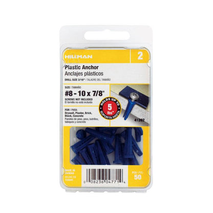 ANCHOR 8-10X7/8 PLASCD50 - Pack of 5