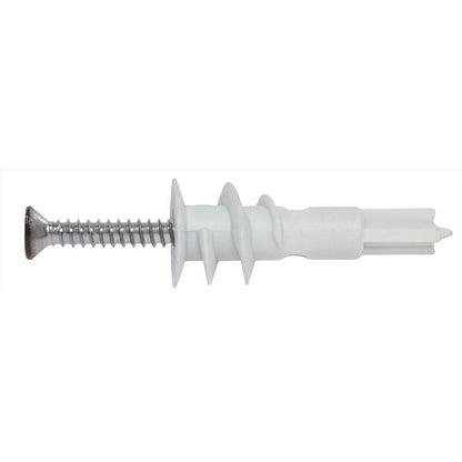 Emery Jensen Anchor #8walbd BRN CD10 hollow wall anchors, pack of 5, showing brown plastic construction for secure wall mounting.